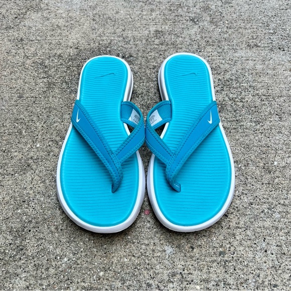WMNS NIKE ULTRA CELSO THONG LIGHT BLUES OCEANS FLIPS FLOPS - Picture 9 of 12